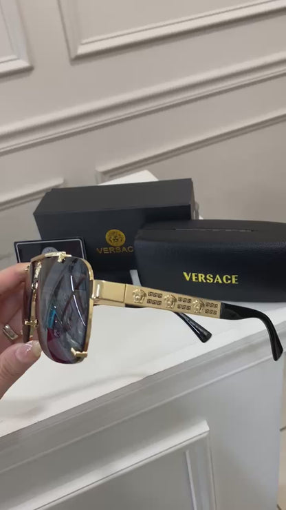 Lentes Versace – Negro oro grueso