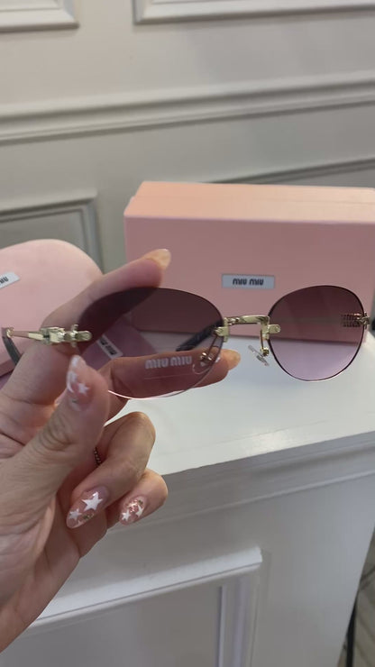 Lentes Miu Miu – Modelo redondo Rosado