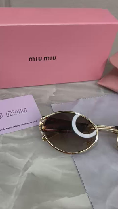 Lentes Miu Miu - Miu Miu Golden Coffe