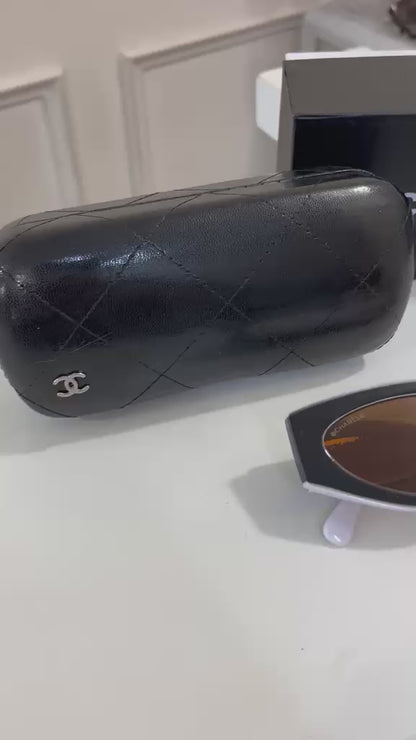 Lentes Chanel - Negro blanco mica cafe