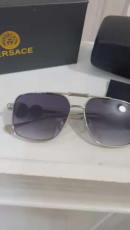 Lentes Versace – Aviator metal Silver