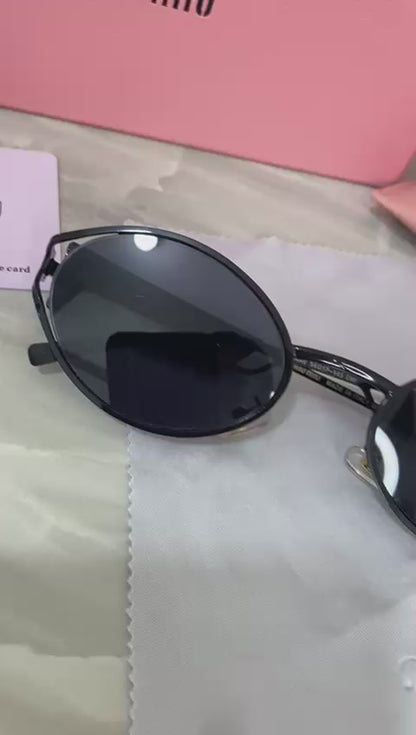Lentes Miu Miu - Miu Miu Golden Darck