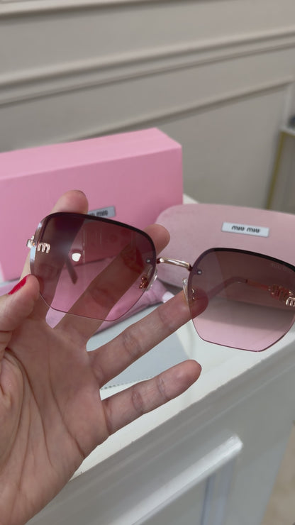 Lentes Miu Miu - Letras Rosa