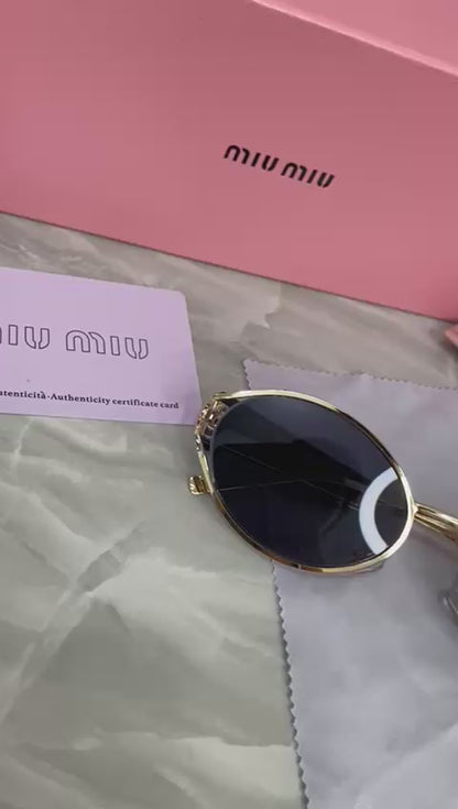 Lentes Miu Miu - Miu Miu Golden Black
