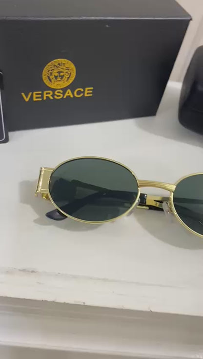 Lentes Versace – óvalo miel dorado
