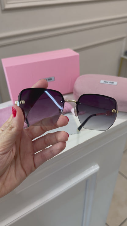 Lentes Miu Miu - Letras Negro