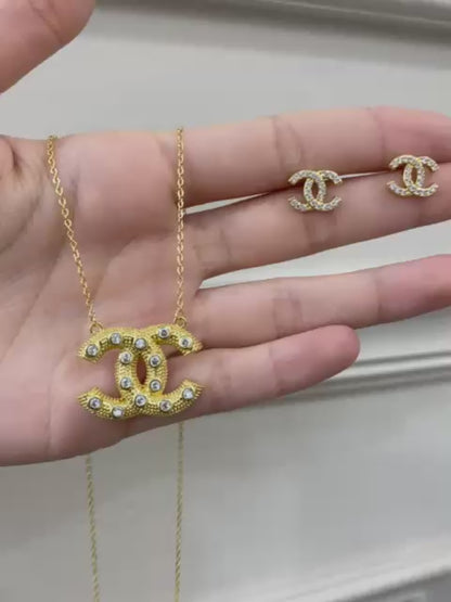 Set de collar y arete Chanel