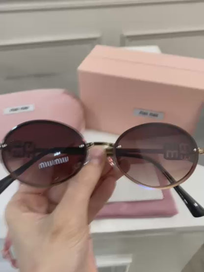 Lentes Miu Miu – Modelo Ovalado metal cobre